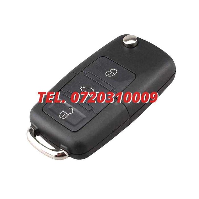 Carcasa Cheie Briceag Vw 3 Butoane Compatibila Lamela Hu66