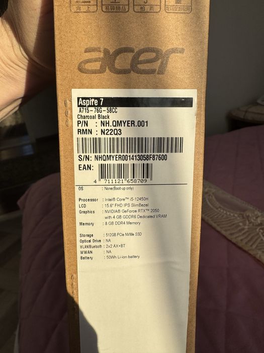 Продам новый ноутбук Acer