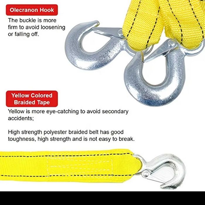 Топ цена-Въже за теглене за кола-джип-ван-автомобил-