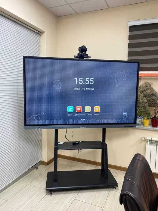 Интерактивная панель с диагональю 86 дюймов камера + ops + ручки есть