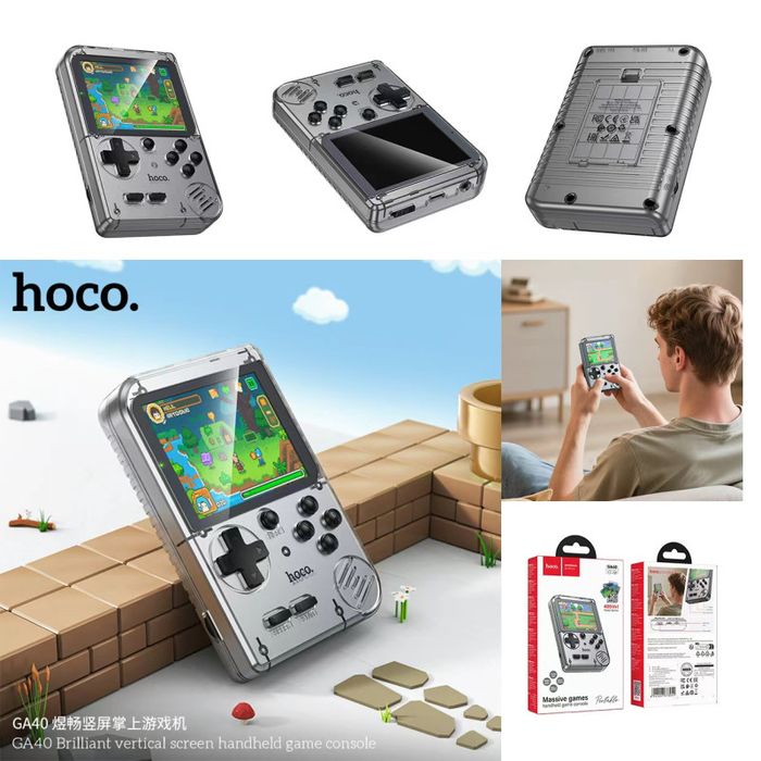 Hoco GA40 — Портативная ретро консоль 400 игр, цветной экран