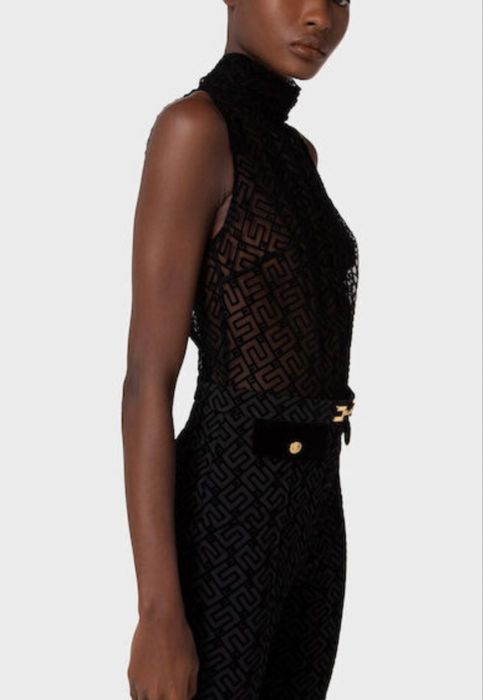 Elisabetta Franchi  Оригинален Гащеризон  /Women's Sleeveless One-piece Suit Black/ Нов