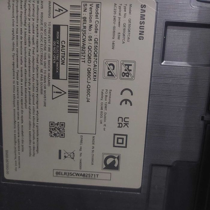 Vând tv samsung q-led diagonala 127 ..display defect
