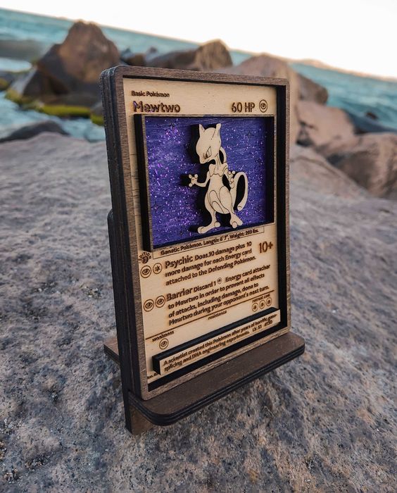 3D Дървени Карти / Yu-Gi-Oh! / Pokemon / MTG (20 € / бр.) + Стойка и кутия
