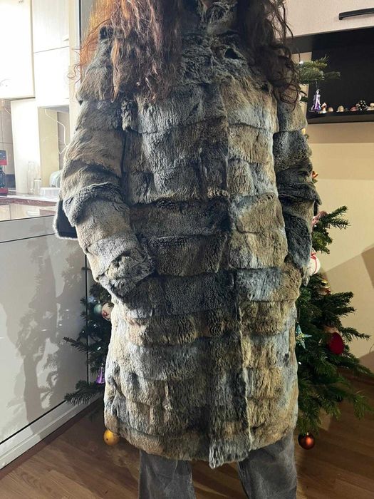 Haină din blană naturală de iepure