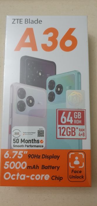 Продам новый телефон ZTE Blade A 36