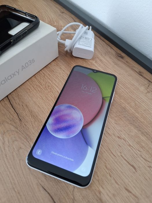 Telefon Samsung Galaxy A03s + incarcator original Samsung (aspect  impecabil )