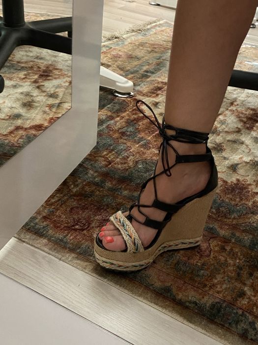 Сандали еспадрили с връзки privee ново