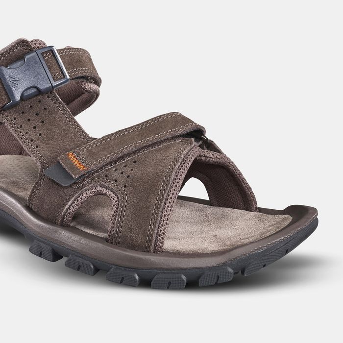 Sandale din piele Drumeție Nh500 Maro - produs resigilat Decathlon