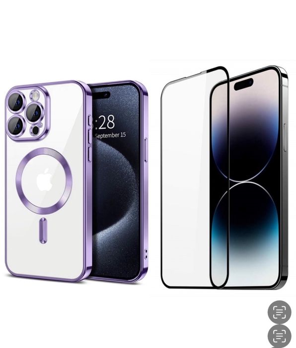 Husa Wireless Brighht + Folie Sticla Curbata Iphone 11/12 PRO/PRO MAX