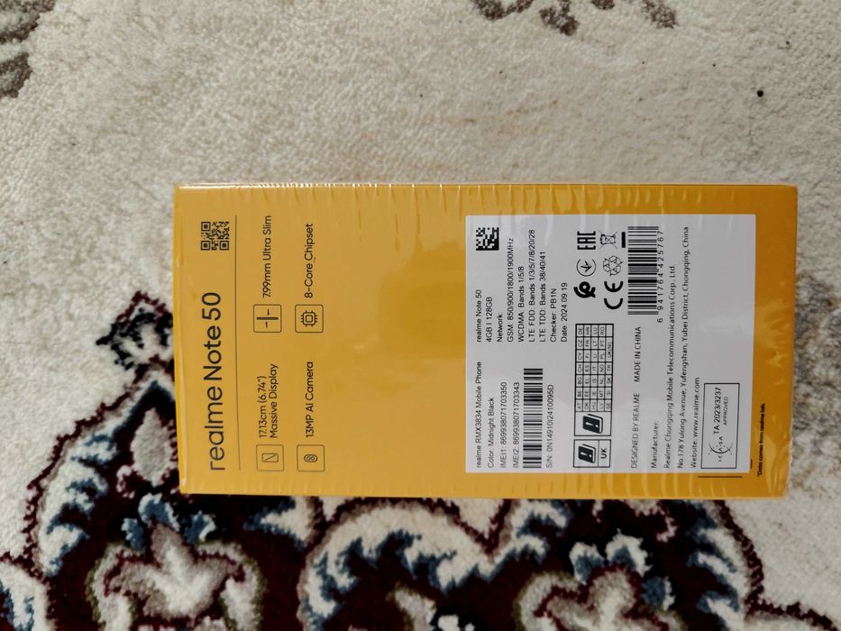 Realme note50 гарант