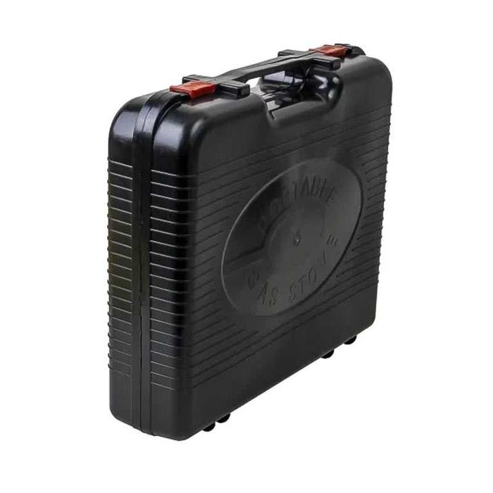 Къмпинг печка с автоматично запалване, спрей бутилка, черна