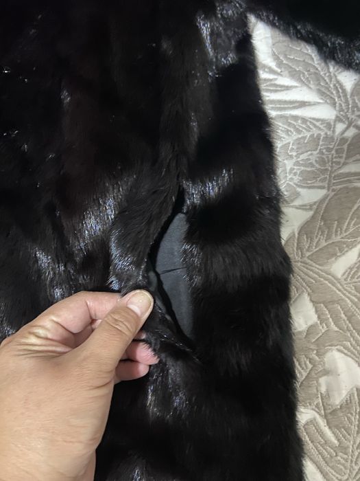 шуба норковая черная