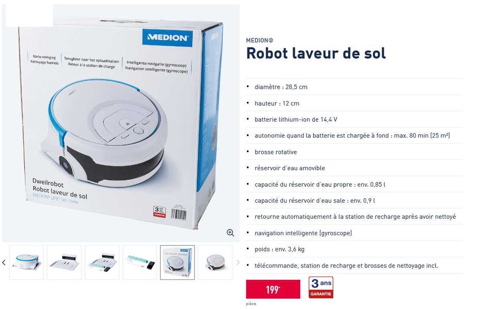 MEDION Life 10406 - robot smart curățare umedă podele & pardoseli