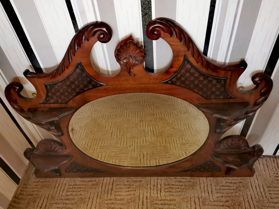 Огледало Викторианско масивно тежко махагон орех 100 х 140 см.