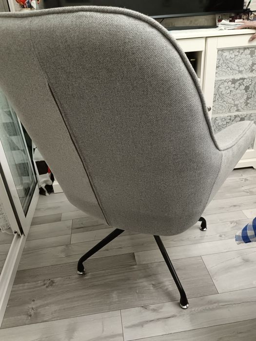 Стол фотьойл въртящ сив