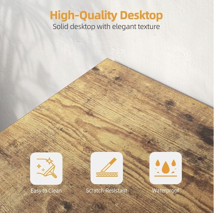 Vând birou in forma de L, maro