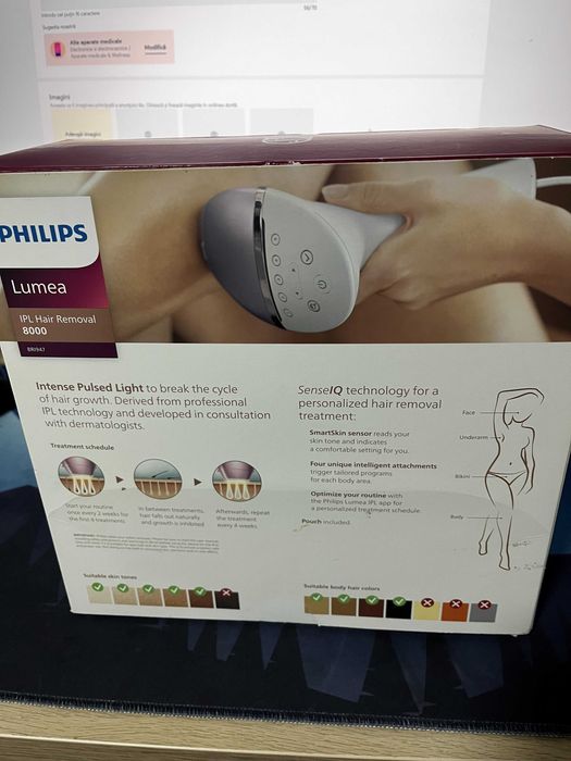 Aparat de epical philips lumea ipl 8000 inca in garantie