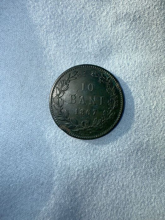 10 bani 1867 Heaton Moneda romaneasca veche 1867