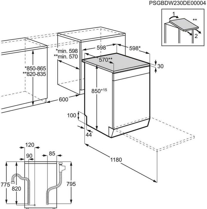 Съдомиялна свободностояща AEG FFB7672APW 60см.