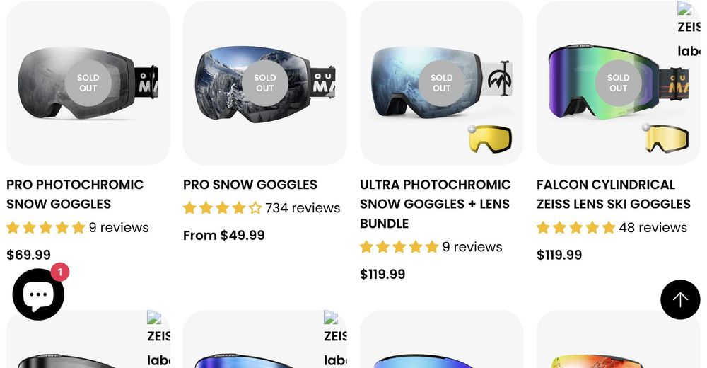 ски очила нови Outdoors Master нови 2бр