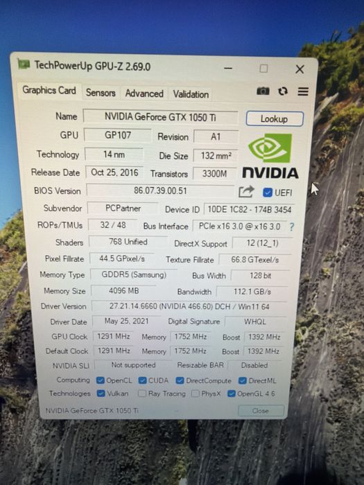 Sistem Dezktop PC i5 8K 16g  d4 256g nvme GTX1050ti 4g wifi