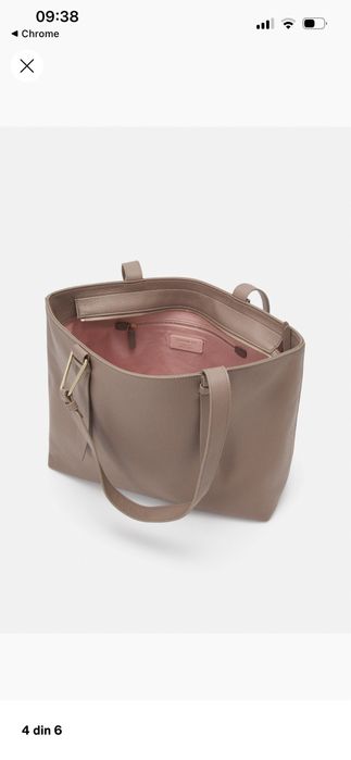 Geanta tote Coccinelle Malory medie Warm Taupe
