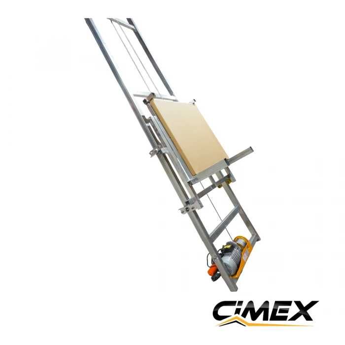 Стоманен подемник за строителни материали и фотоволтаични -20м./200кг.