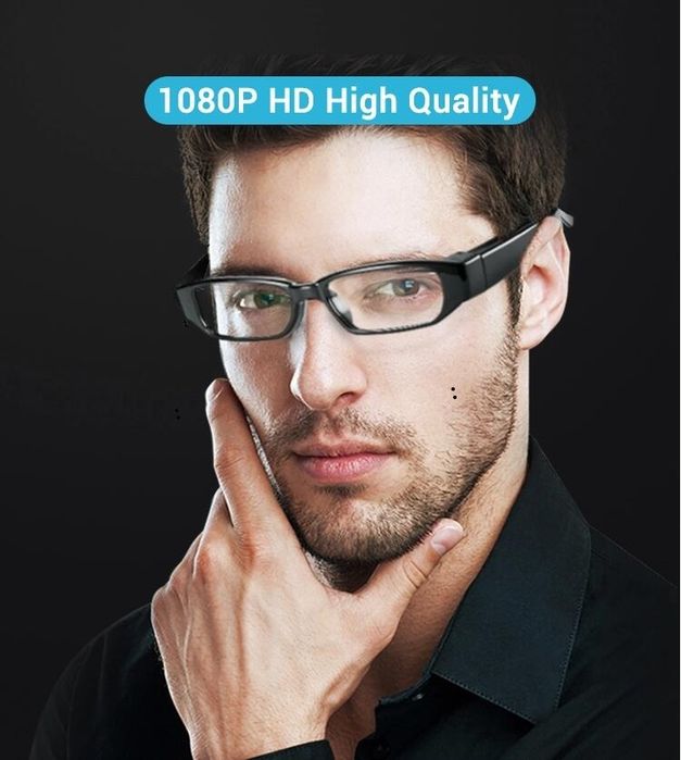 Скрита камера в очила, шпионска мини камера с висока резолюция, видео