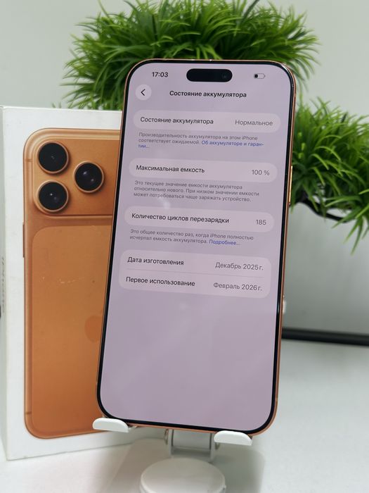 iPhone 17 Pro Max / E-sim / 256gb / Akb:100% ЦП: 185