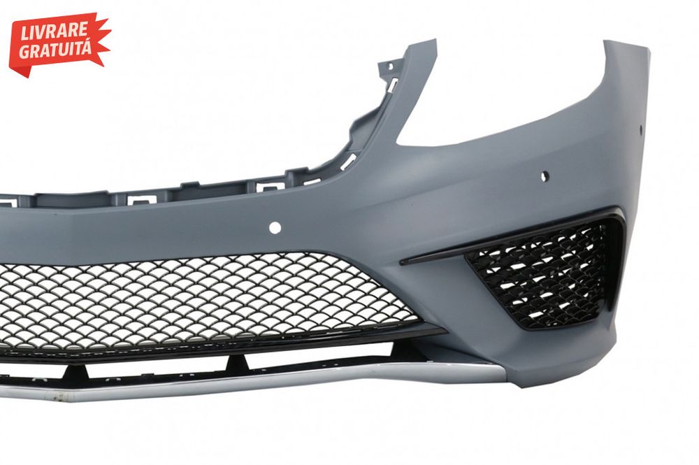 Pachet Exterior cu Grila Centrala Negru Lucios Mercedes S-Class W222 (