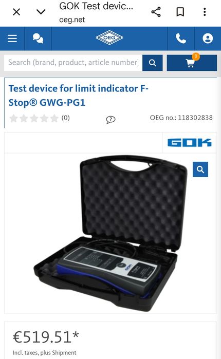 Aparat de Testare Profesional GOK F-Stop® GWG-PG1, Nou