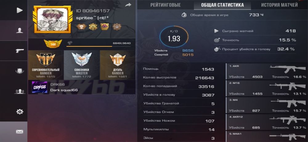 Аккаунт в стендофф 2 с ножом и перчатками