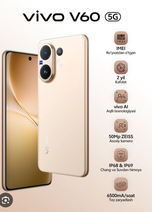 Vivo V60 16/512 sotiladi yoki obmen