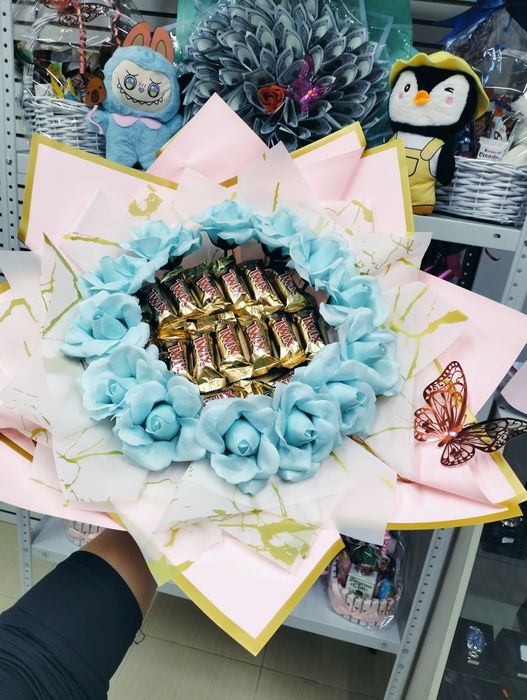 Денежный букет ручная работа