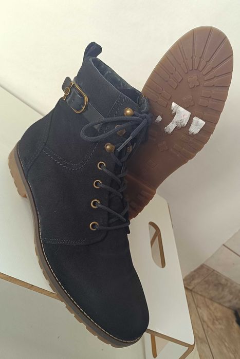Ghete lace up 39.5 40 suede Tommy Hilfiger piele naturala moale