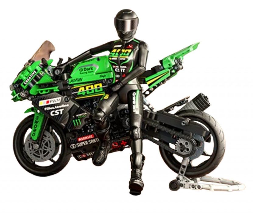 Яростен мотоциклет - Голям конструктор с 908 части и фигура