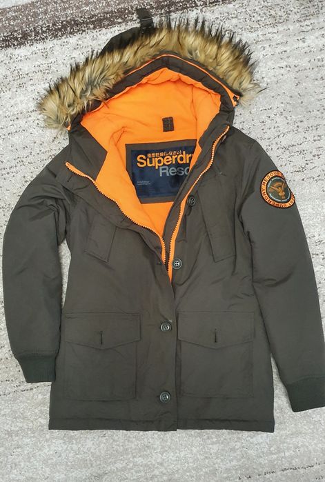 Geaca iarna Superdry Rescue olive originala dama fete haina parka
