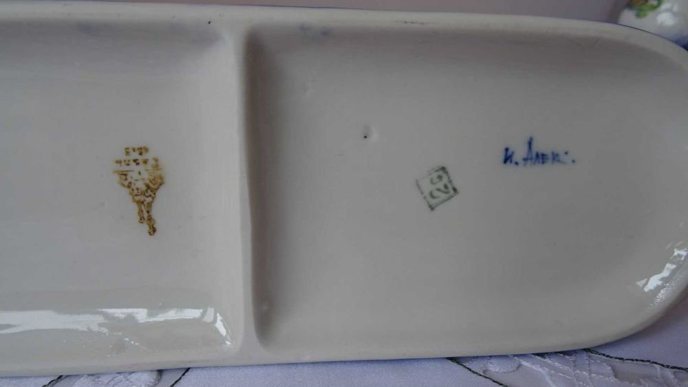 Гжелска рисувана фигура, Русия, СССР, винтидж