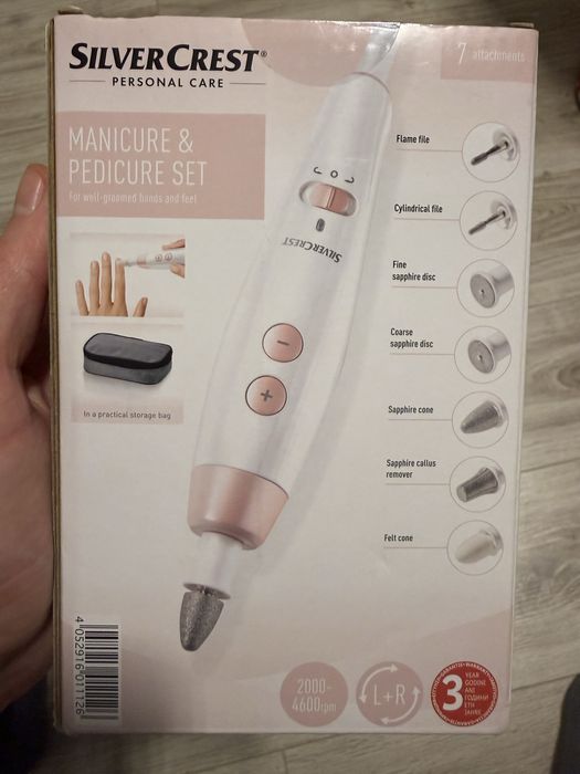 Aparat pedichiura si manichiura SilverCrest set, Nou