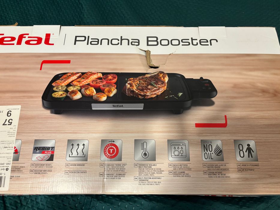 Gratar Electric TEFAL Plansha Booster CB641810, 2200W - Nou, sigilat