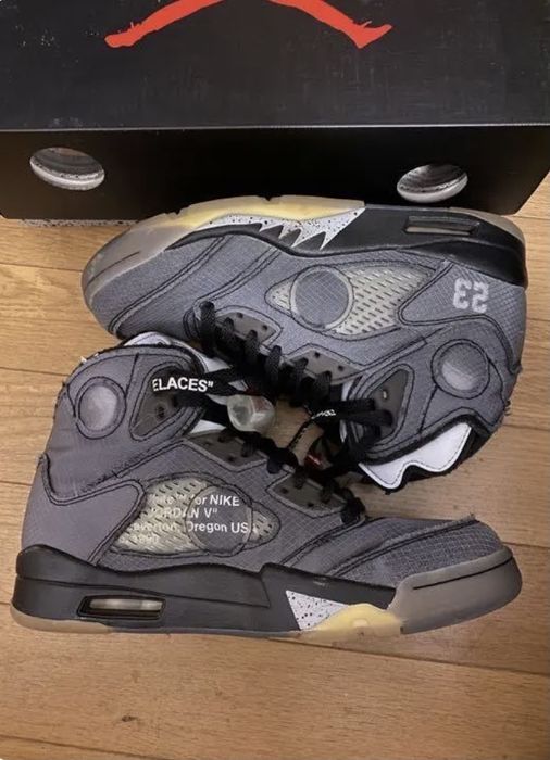 jordan 5 x off white black