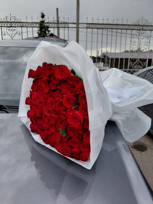 БУКЕТ цветы 101 розы срочно