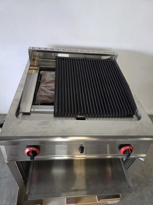 Grill roca vulcanica ,plita roca vulcanica cu placa de fonta NOU