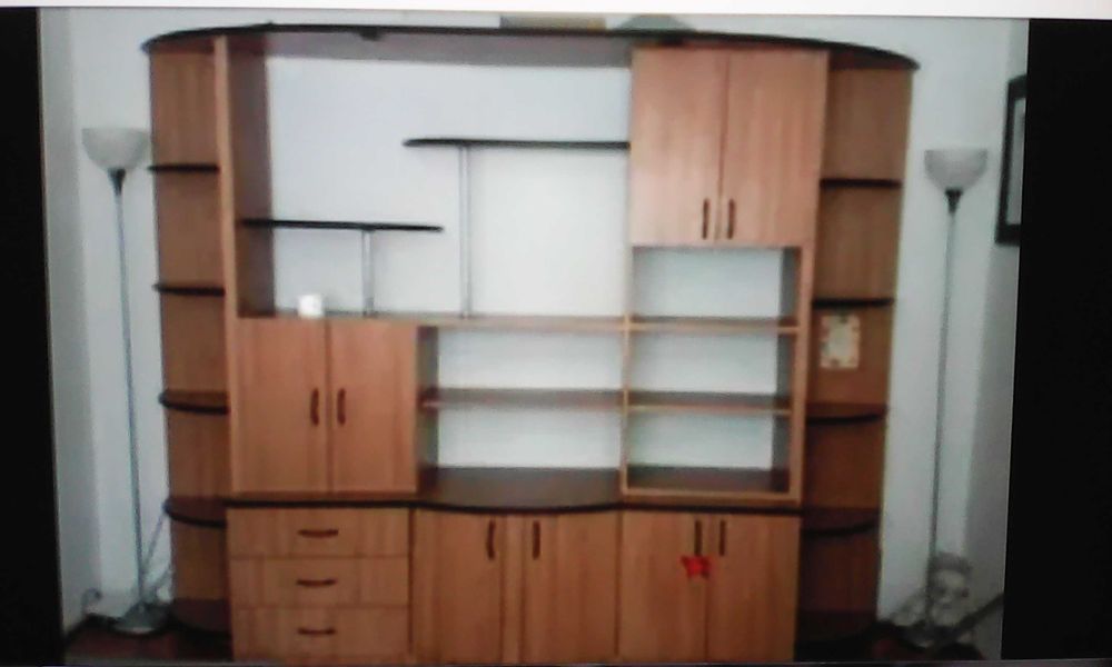 biblioteca moderna + comoda tv led
