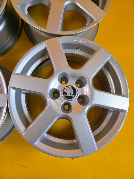 4 Jante Aliaj 5x100 15'' Skoda Fabia Scala Rapid Octavia 1 6.5J ET 38