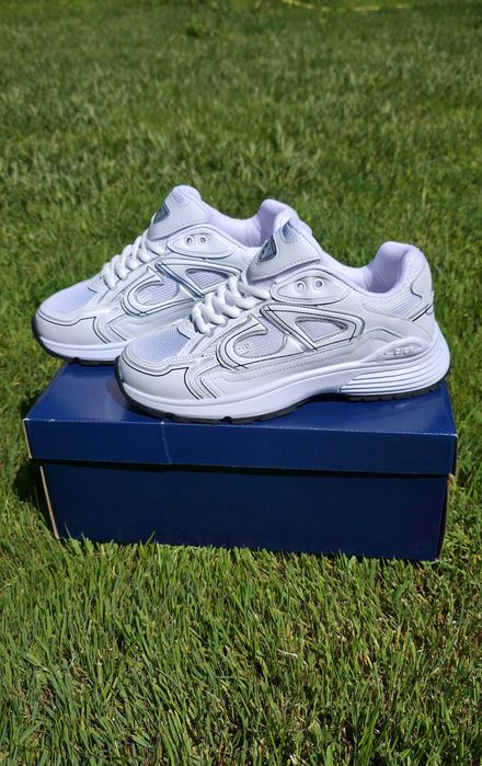 Дамски сникърси обувки Диор Reflective White Lux Sneakers