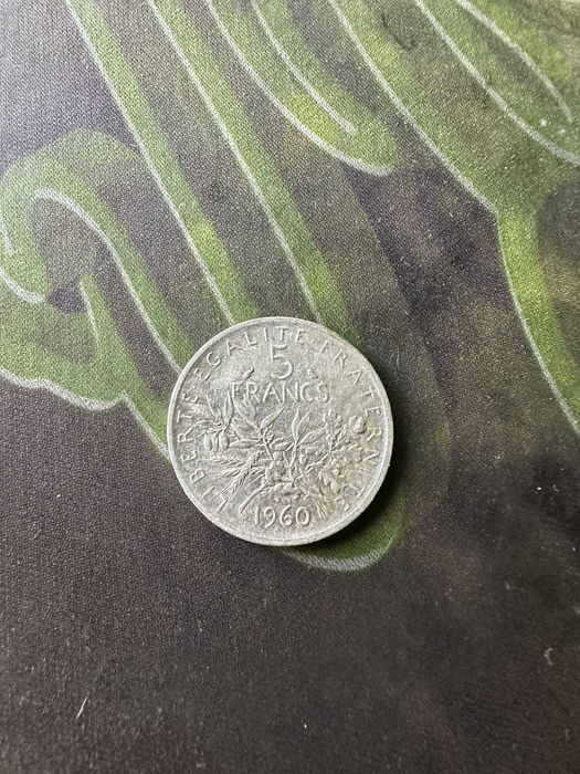 SUB PREȚUL ARGINTULUI!!! Monede 5 francs 1960-1967, 12g argint 0,835
