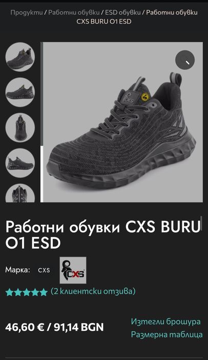 Продавам антистатични работни обувки