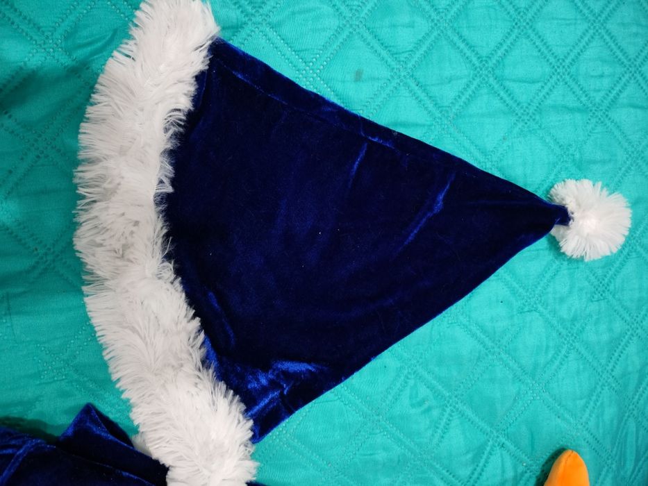 Costumaș Moș Crăciun albastru 50 lei